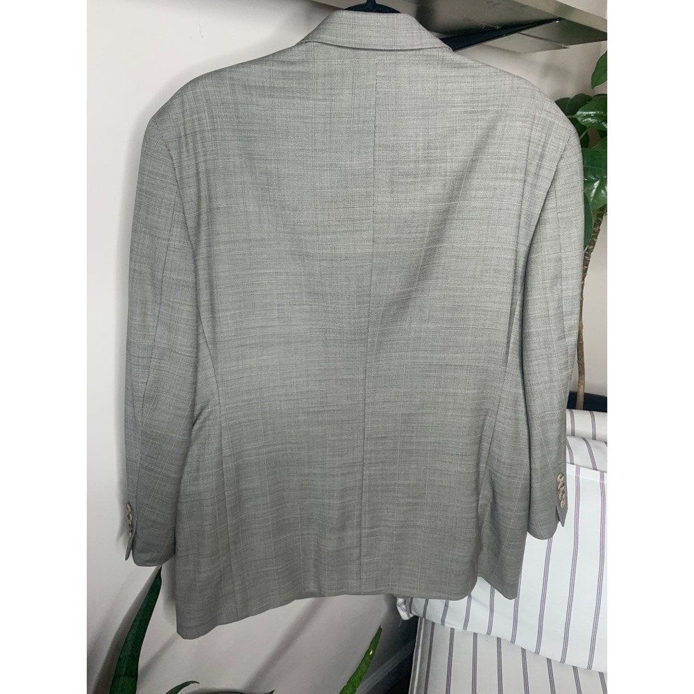 Tommy Hilfiger Mens 42S Grey‎ Glen Plaid Worsted Wool 3-Button Blazer Sport Coat - Picture 9 of 15